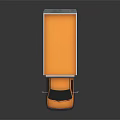 Orange Delivery Truck With Colorful Graphics Tasty Treats And Rewards