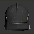 Medieval Metal Helmet As Ancient Protective Weapon With Rivet Design 3d model