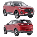 Red Chery SUV Front And Rear Views