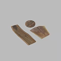 Wooden Wall Decor with Natural Walnut Grain and Various Shapes for Home