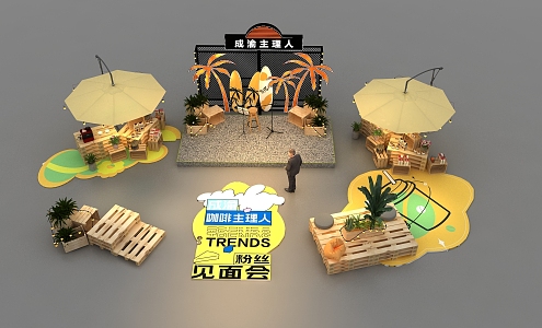 Bazaar scene 3d model