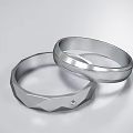 Stylish Gold And Silver Rings With Sleek Geometric Textured Designs