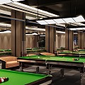 Modern Billiard Room 3d model