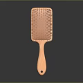 Orange Ergonomic Hair Brush With Smooth Handle And Durable Bristles For Daily Grooming