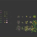 Aquatic Plants with Yellow and White Flowers Green Floating Leaves and Slender Stems