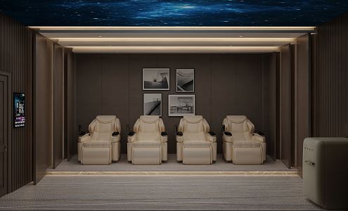 modern video room 3d model