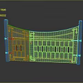 Traditional Green Wooden Gate Double Door Design With Carved Lattice Details