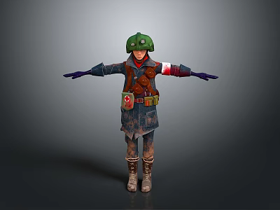 Medical Soldier Military Helmet War Characters Soldier Warrior Characters Game Characters Realistic Characters Cartoon Characters 3d model