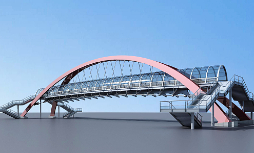 Modern People's Overpass 3d model