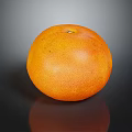 Fresh Ripe Orange Fruit With Glossy Surface On Dark Background Close Up Shot