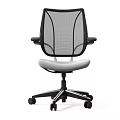 Ergonomic Modern Office Chair with Mesh Back Adjustable Armrests Gray Seat Cushion