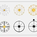 Modern Geometric Line Design Clocks in Gold and Black for Wall Decor