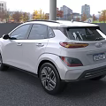 White Hyundai Car With Sleek Modern Exterior Design