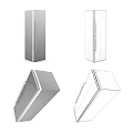 Stainless Steel Upright Refrigerator Freezer With Modern Sleek Handle Design