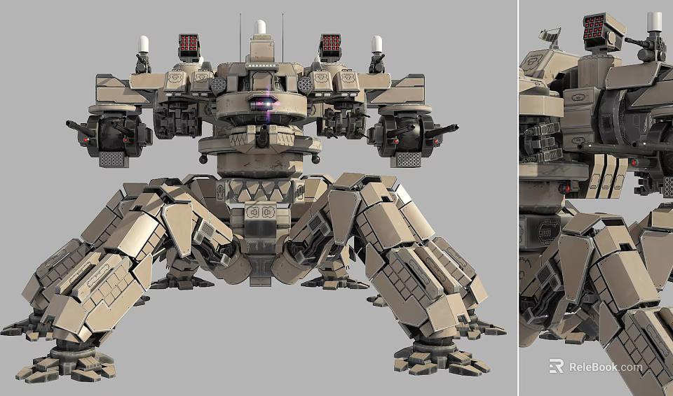 Smart Machine With Advanced Mechanical Structure Multiple Arms And Robotic Legs 3d model