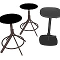 Modern Bar Stool High Stool Round Stool 3d model