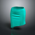 Stylish Teal Mini Skirt With Slim Fit Design And Casual Fashion Style