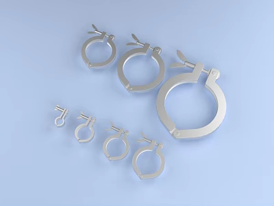 Metal Clamps Hardware Tools With Different Sizes For Industrial Use 3d model
