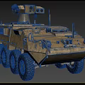 Military Armored Utility Vehicle With 6x6 Wheels Turret Weapon System And Camouflage