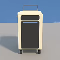 White Medical Cart With Handle Black Panel And Wheels For Medical Use