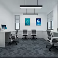 Modern Laboratory Interior Design With Open Layout Glass Partitions And Ceiling Lights