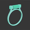 Modern Silver Ring With Green Gemstones And Small Diamonds Unique Jewelry