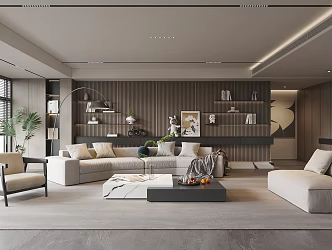 modern living room 3d model