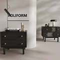 Modern Nightstand Design With Drawers Books Table Lamp And Decorative Ornaments