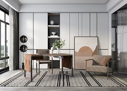 Modern study 3d model