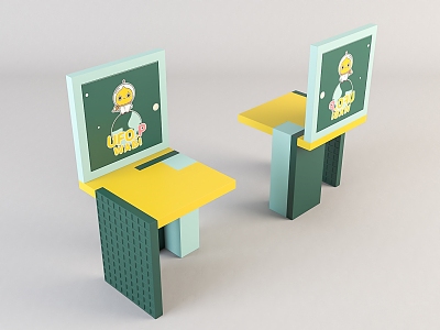 Modern Children's Chair Cartoon Children's Chair 3d model