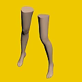 Two White Mannequin Legs Standing On Blue Background For Fashion