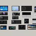 Switch air conditioner control panel intelligent voice display video phone 3d model