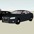 Various Cars Including Black Audi Sedan And Silver Vehicle Models