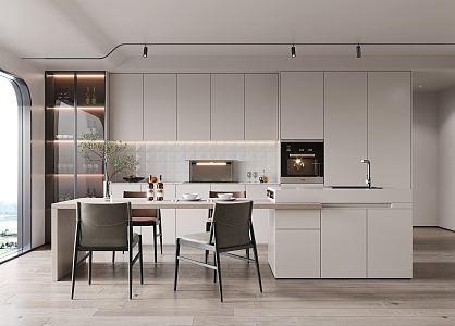 Open kitchen Modern kitchen 3d model