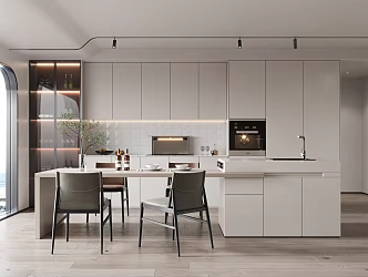 Open kitchen Modern kitchen 3d model