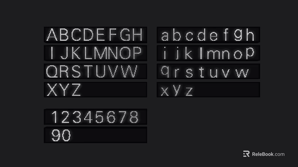 Clear Public Facility Character Display With Uppercase Lowercase Letters And Numbers 3d model 