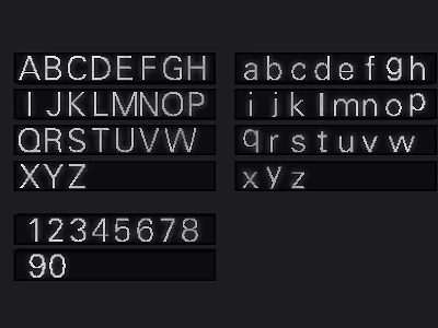 Clear Public Facility Character Display With Uppercase Lowercase Letters And Numbers 3d model