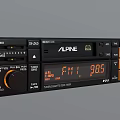 Alpine Car Audio Head Unit with FM Radio Display Buttons and Control Knob