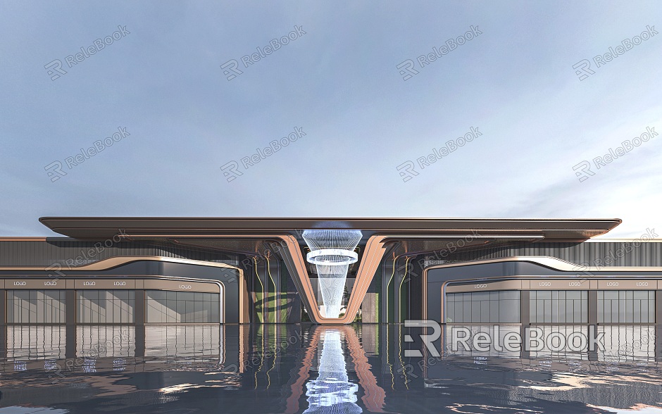 Modern Gate Community Gate Landscape Gate Entrance Gate Alien Gate model