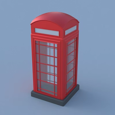 Telephone Booth 3d model Telephone Booth 3d model