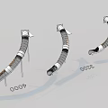 Playground Equipment Curved Tube Structures with 3000 3200 4000 Size Specifications for Kids Outdoor Play