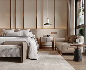 Modern Hotel Rooms Hotel Rooms Big Bed Room Standard Suite 3d model