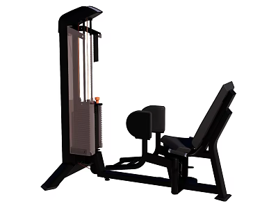 Seated Strength Training Fitness Equipment With Adjustable Seat And Weight Stack 3d model