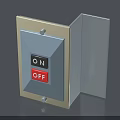 Industrial Control Switch Device With ON OFF Buttons And Metal Casing 3d model