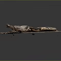 Wooden And Stone Long Piece With Natural Texture And Rustic Surface Details
