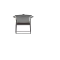 Modern Leisure Chairs With Curved Armrests And Two Tone Cushions On Metal Frame