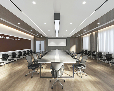 Modern Meeting Room Meeting Table and Chair 3d model