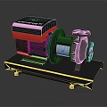 Black Red Industrial Water Pump With Motor Housing And Stable Metal Base