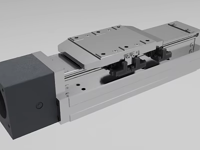 Industrial Precision Linear Module With Metal Structure Sliding Block And Guide Rail 3d model
