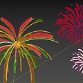 New Year Meichen New Year Fireworks Luminous Fireworks Pin Point Stereo Fireworks Device Flower Fireworks Meichen New Year Atmosphere Decoration 3d model